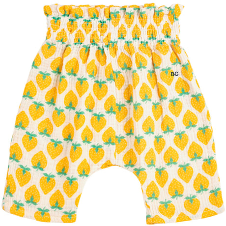 Bobo Choses White Strawberry All Over Woven Pants