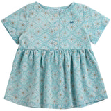 Bobo Choses Light Blue Daisy Mosaic All Over Woven Dress