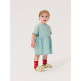 Bobo Choses Light Blue Daisy Mosaic All Over Woven Dress