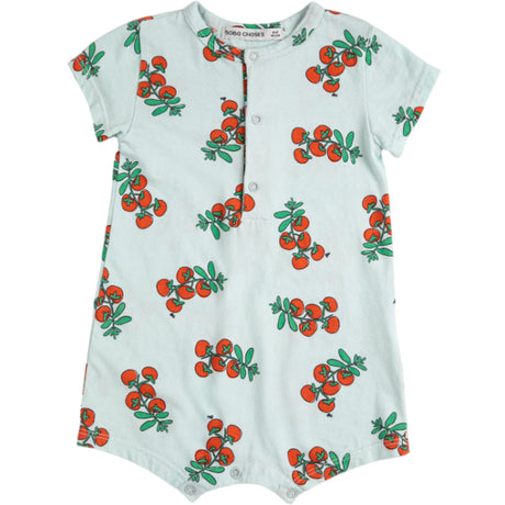 Bobo Choses Light Blue Juicy Tomatoes All Over Playsuit