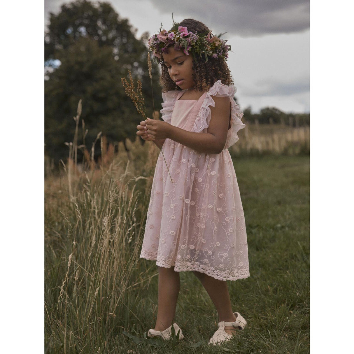 Lil'Atelier Peach Whip Nmffeya Sl Tulle Dress Lil