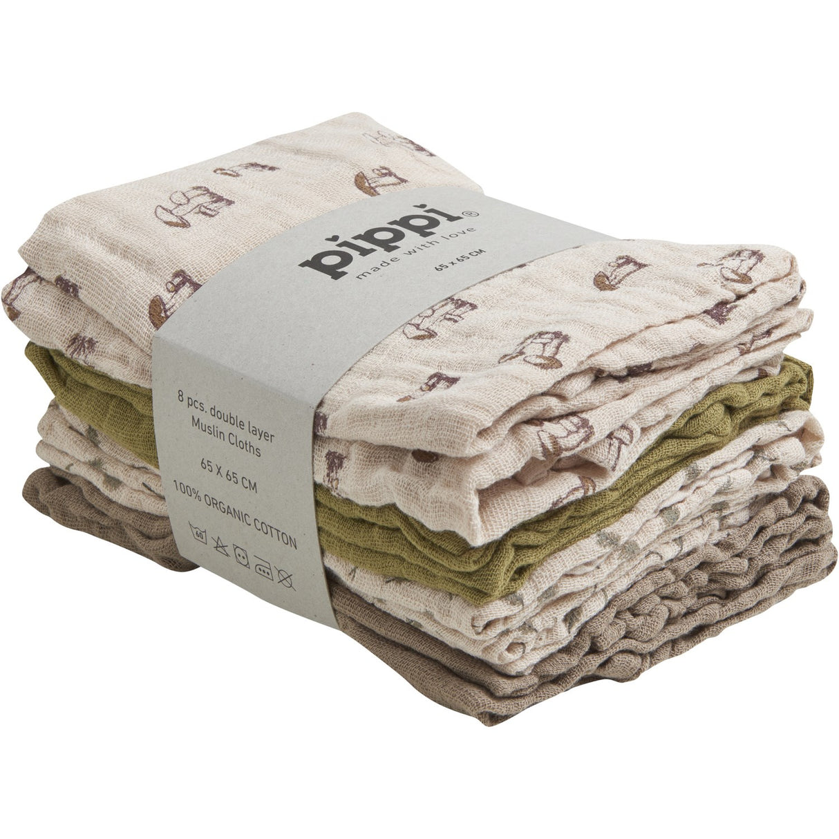 Pippi Sheer Bliss Cloth Muslin (8-Pack)