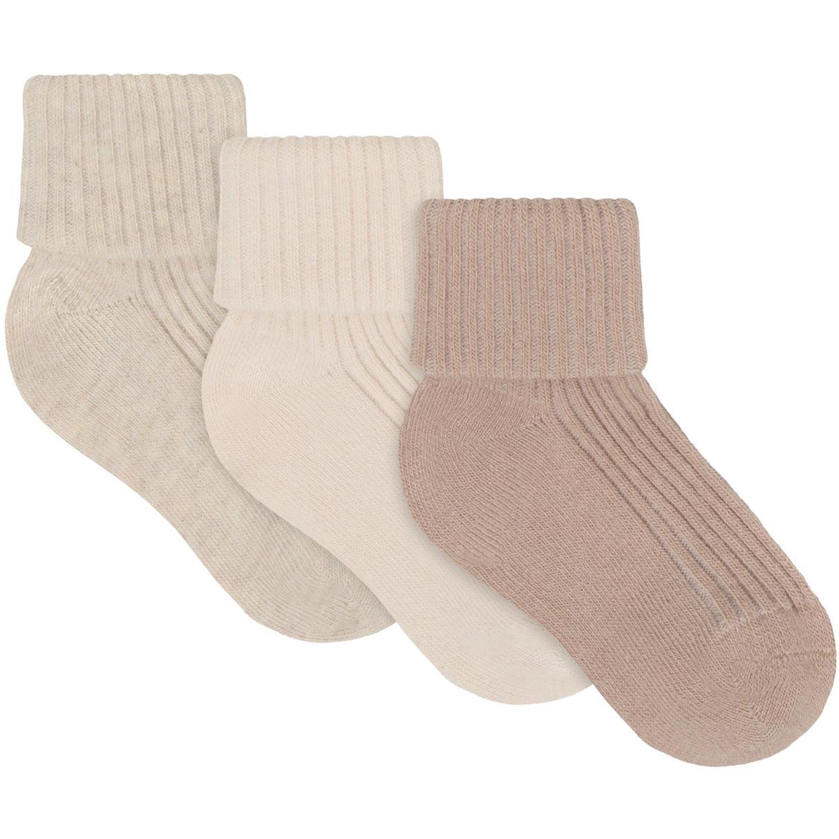 Minymo Birch Baby 2X2 Rib Sock 3-Pack