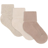Minymo Birch Baby 2X2 Rib Sock 3-Pack