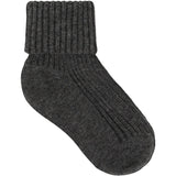 Minymo Light Grey Melange Baby 2X2 Rib Sock 3-Pack
