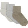 Minymo Willam Gray Baby 2X2 Rib Sock 3-Pack