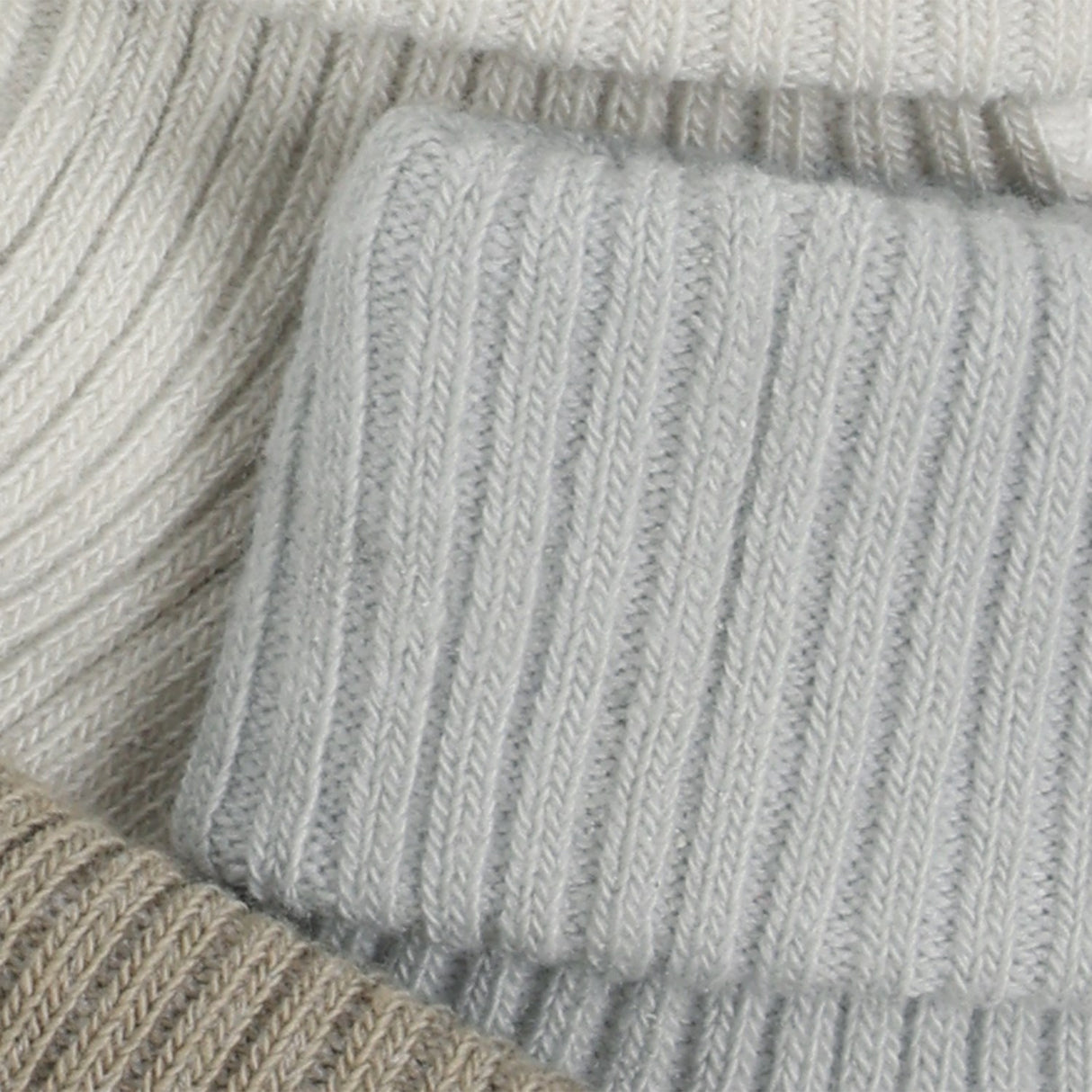 Minymo Willam Gray Baby 2X2 Rib Sock 3-Pack
