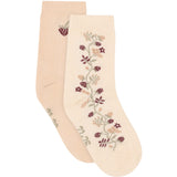 Minymo Birch Socks W. Lettuce Edge 2-Pack