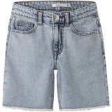 Name It Light Blue Bleached Denim Nkfbella Hw Wide Dnm Shorts 1488-Be Noos