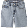 Name It Light Blue Bleached Denim Nkfbella Hw Wide Dnm Shorts 1488-Be Noos