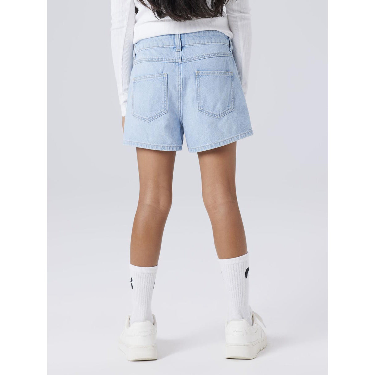 Name It Light Blue Denim Nkfrose Mom Dnm Shorts 1141-Mj Noos
