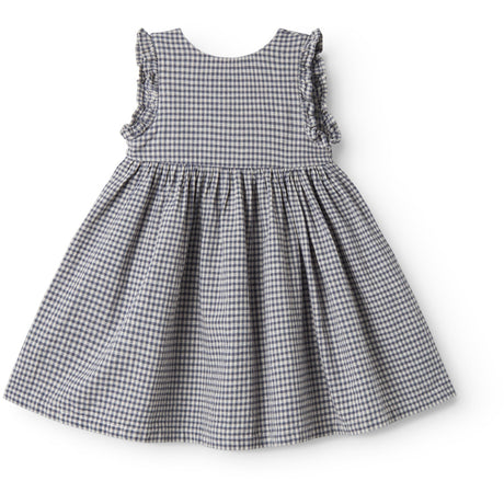 MarMar Cotton Linen Marine Check Darame Dress