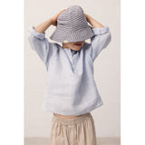 MarMar Cotton Linen Marine Check Arida Hat