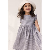 MarMar Cotton Linen Marine Check Darame Dress
