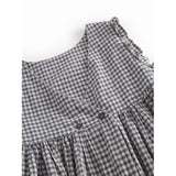 MarMar Cotton Linen Marine Check Darame Dress