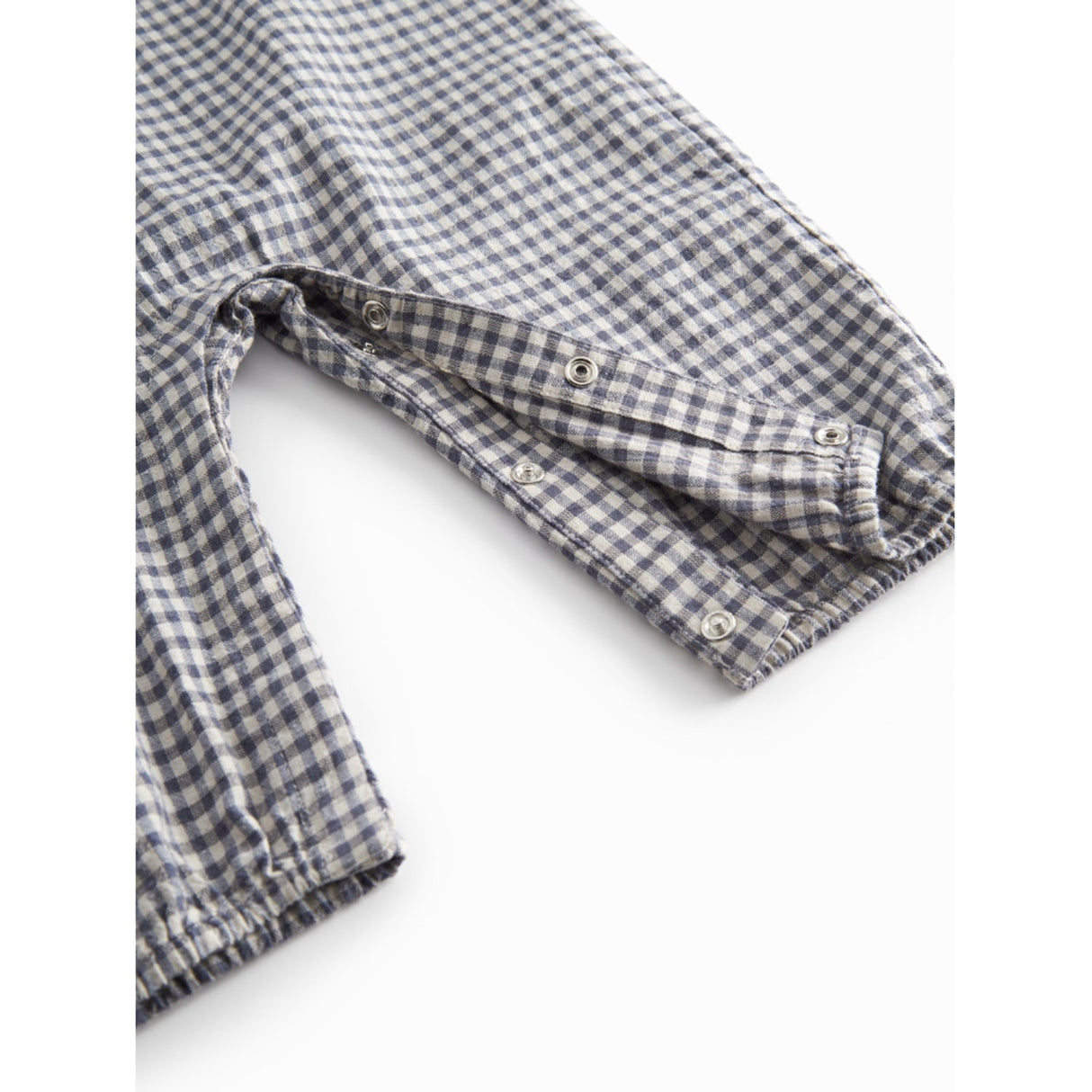 MarMar Cotton Linen Marine Check Rovento Romper