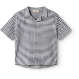 MarMar Cotton Linen Marine Check Tage Shirt