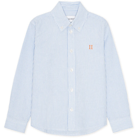 Les Deux Kids Light Blue/White Konrad Contrast Oxford Shirt