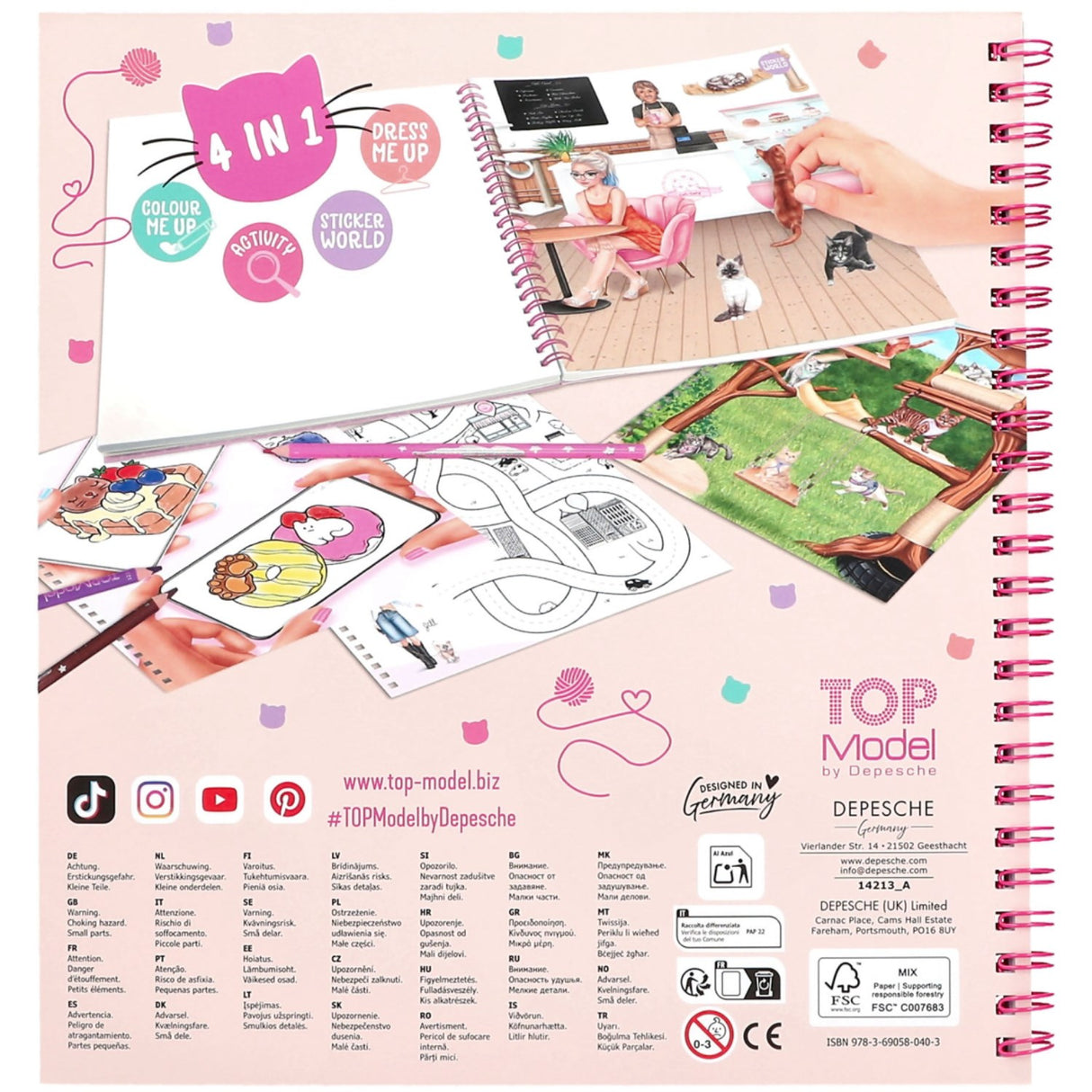 TOPModel Kitty Colouring Book