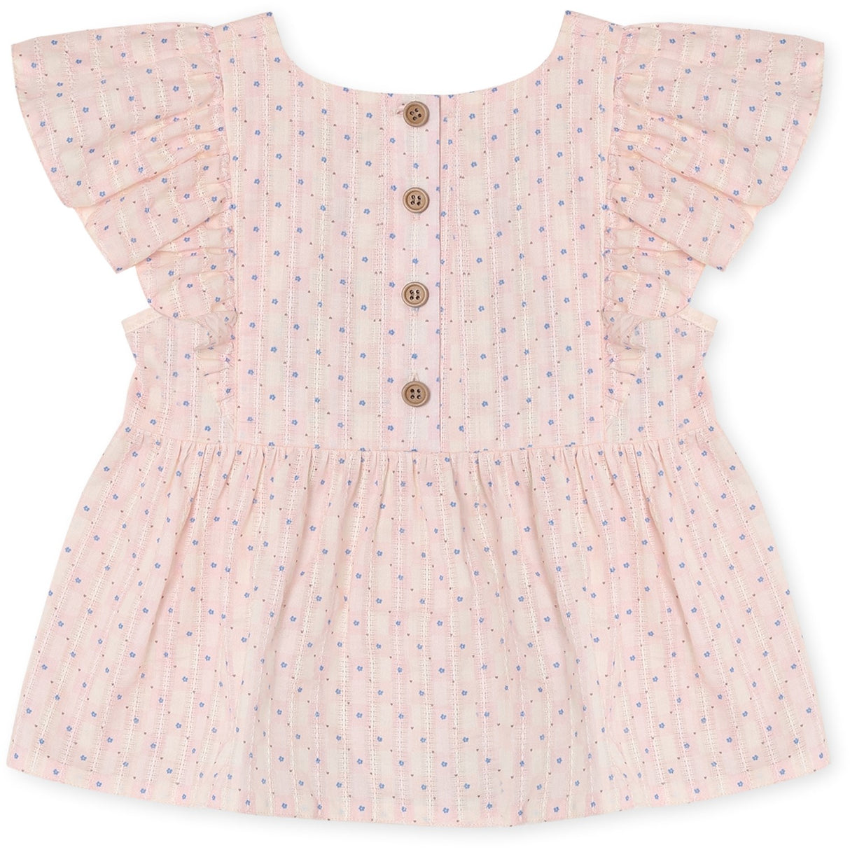 Fliink Chalk Pink Check Aop Zorro Sl Top