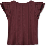 Fliink Burgendy Gabby Ss Blouse