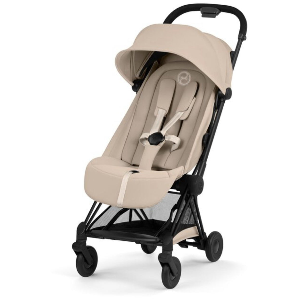 Cybex Cozy Beige/Beige Coÿa Comfort Matt Black Inklusiv Foldbar Liggedel