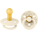 Bibs Ivory Gold Pacifier Studio Colour 2 Pack Noor Latex