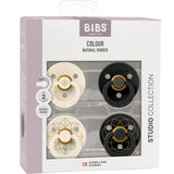 Bibs Ivory Gold Black Gold Pacifier Studio Colour 4 Pack Noor & Layl Latex