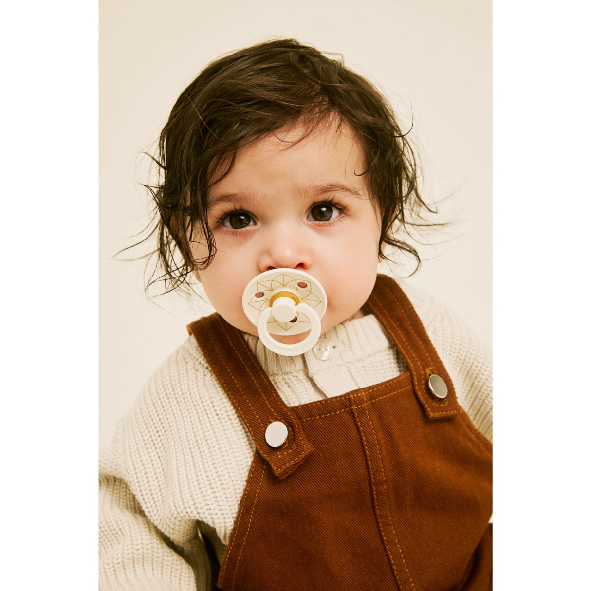 Bibs Ivory Gold Pacifier Studio Colour 2 Pack Noor Latex