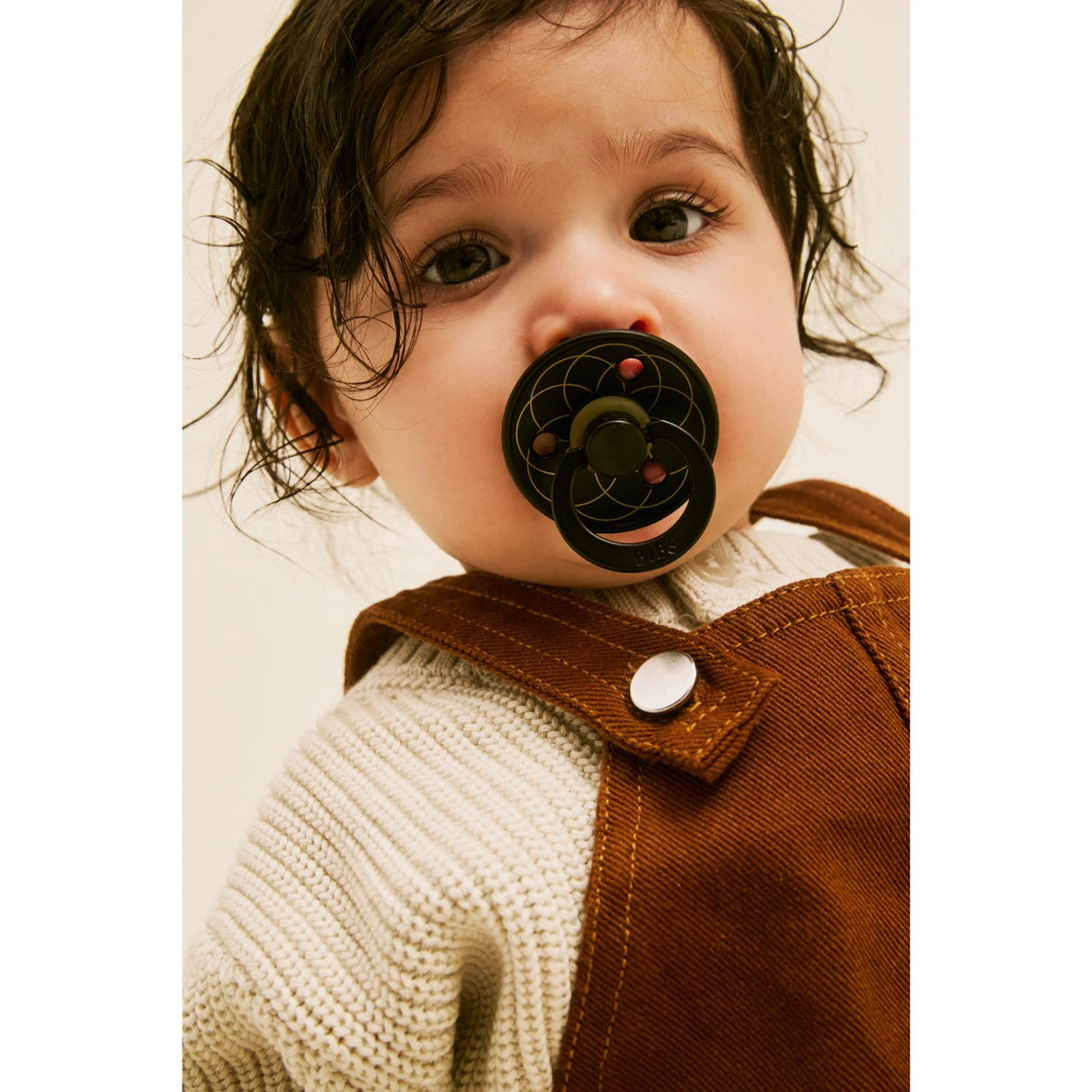 Bibs Ivory Gold Black Gold Pacifier Studio Colour 4 Pack Noor & Layl Latex