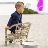 Petit Crabe Blue Lou Basic Sunsuit L/S