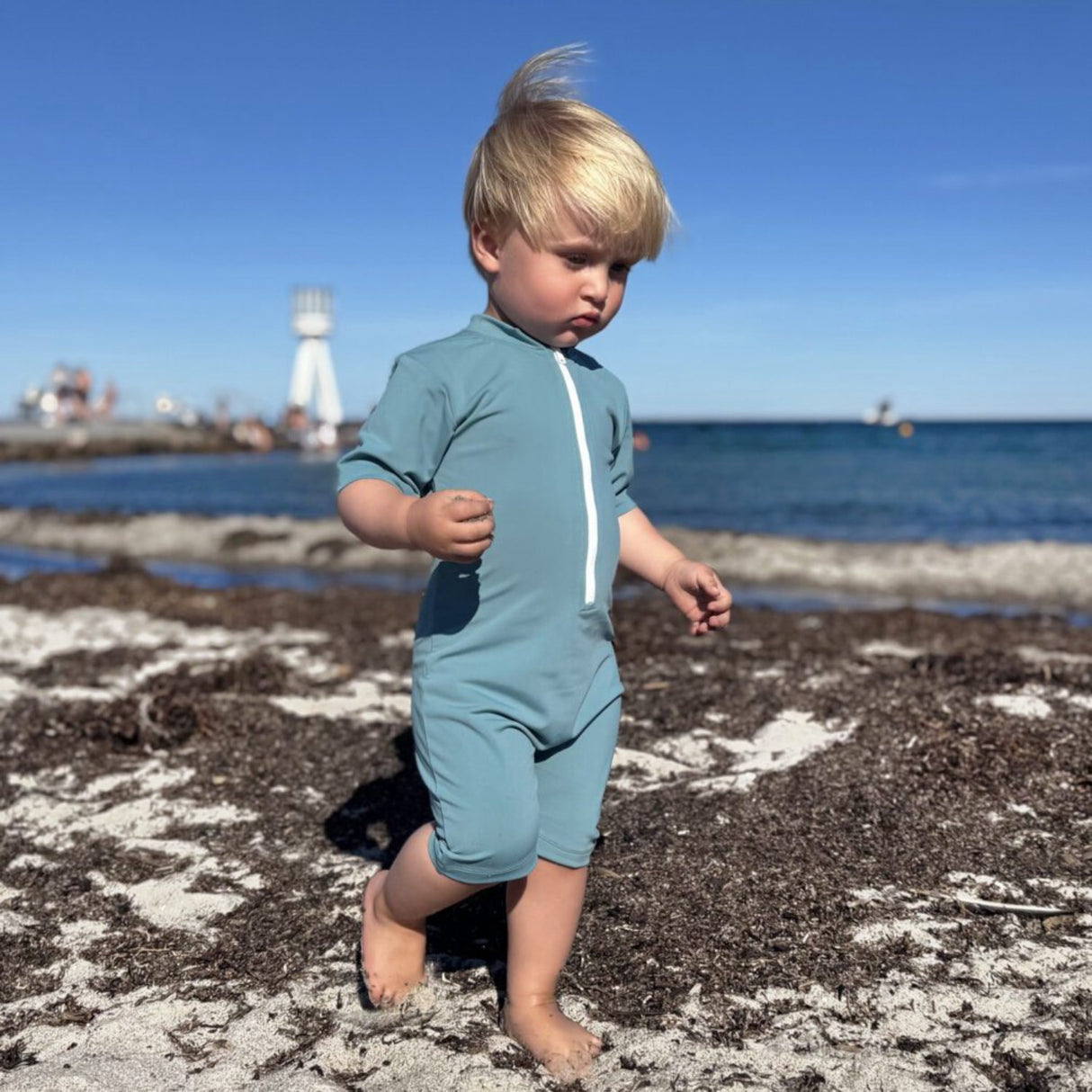 Petit Crabe Stone Noe Star Sunsuit S/S