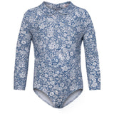 Petit Crabe Evening Sky (Made With Liberty© Fabric) Peeter Pan Swimsuit L/S