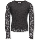 kids ONLY Black Coffee Kogleika Ls Lace Top Jrs Noos
