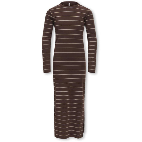 kids ONLY Chicory Coffee Pumice Stone Koglupe Kenya Ls Stripe Dress Jrs