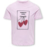 kids ONLY Pink Lady Bonjour Koglila Ss Reg Printed Tee Jrs