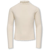 kids ONLY Whitecap Gray Kogfransiska Schl Ls Hi-Nck Top Jrs Noos