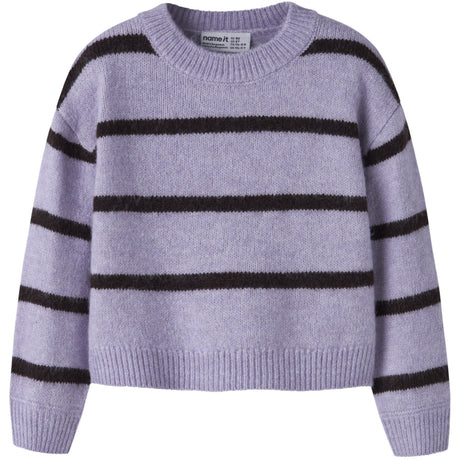 Name It Heirloom Lilac Chocolate Plum Nmfolenska Ls Knit