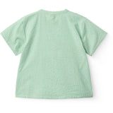 COPENHAGEN COLORS Sharp Green W Cream Stripe Seersucker Ss Blouse