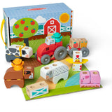 Melissa & Doug Multifarvet Blockables Playset Bondegård 56Pcs