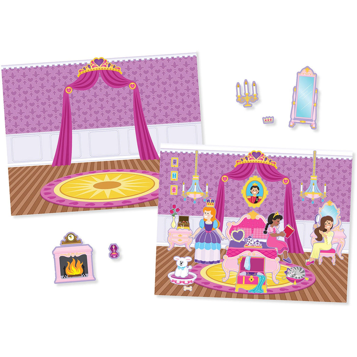 Melissa & Doug Multifarvet Reusable Sticker Pad Princess Castle