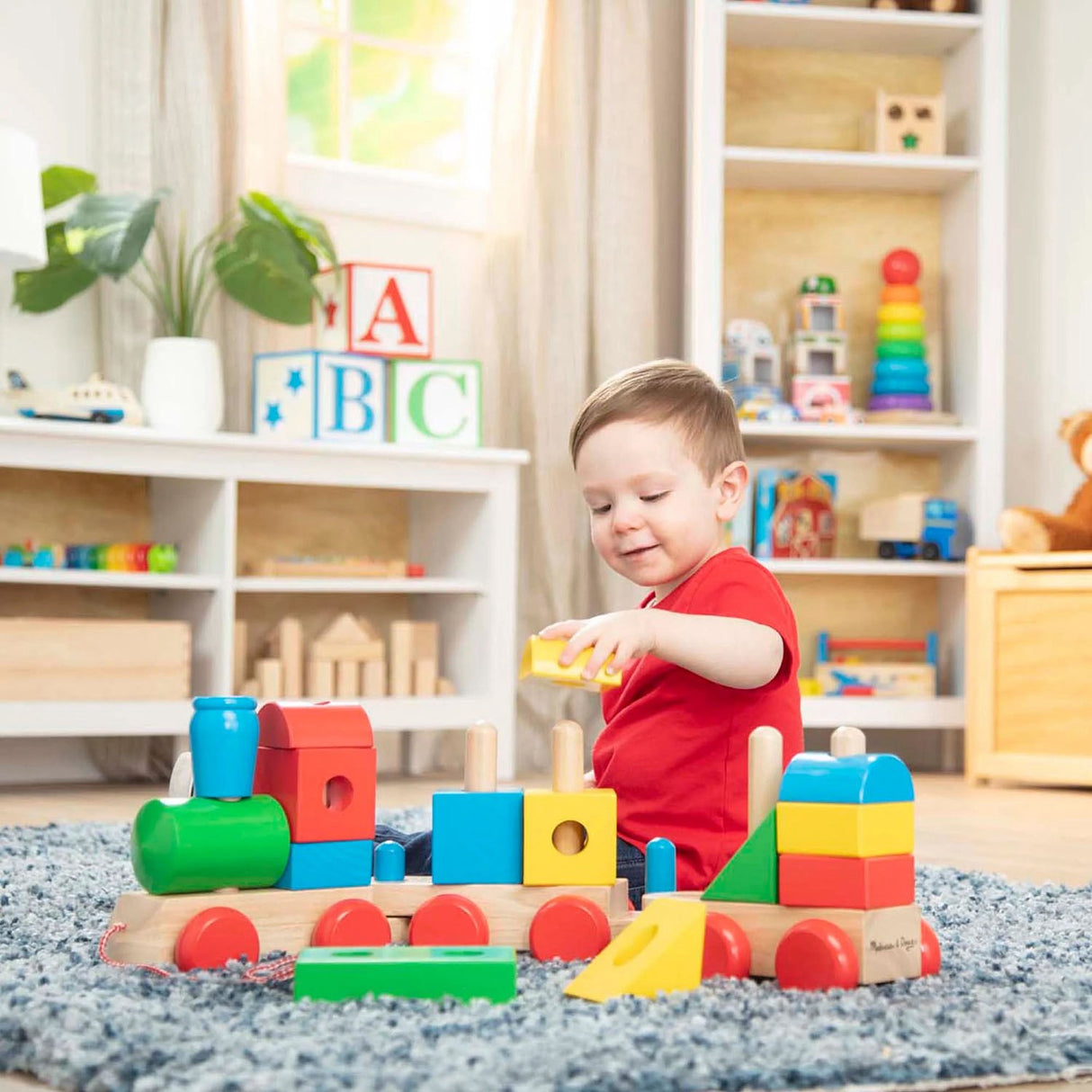 Melissa & Doug Multifarvet Toy - Tog For Stabling