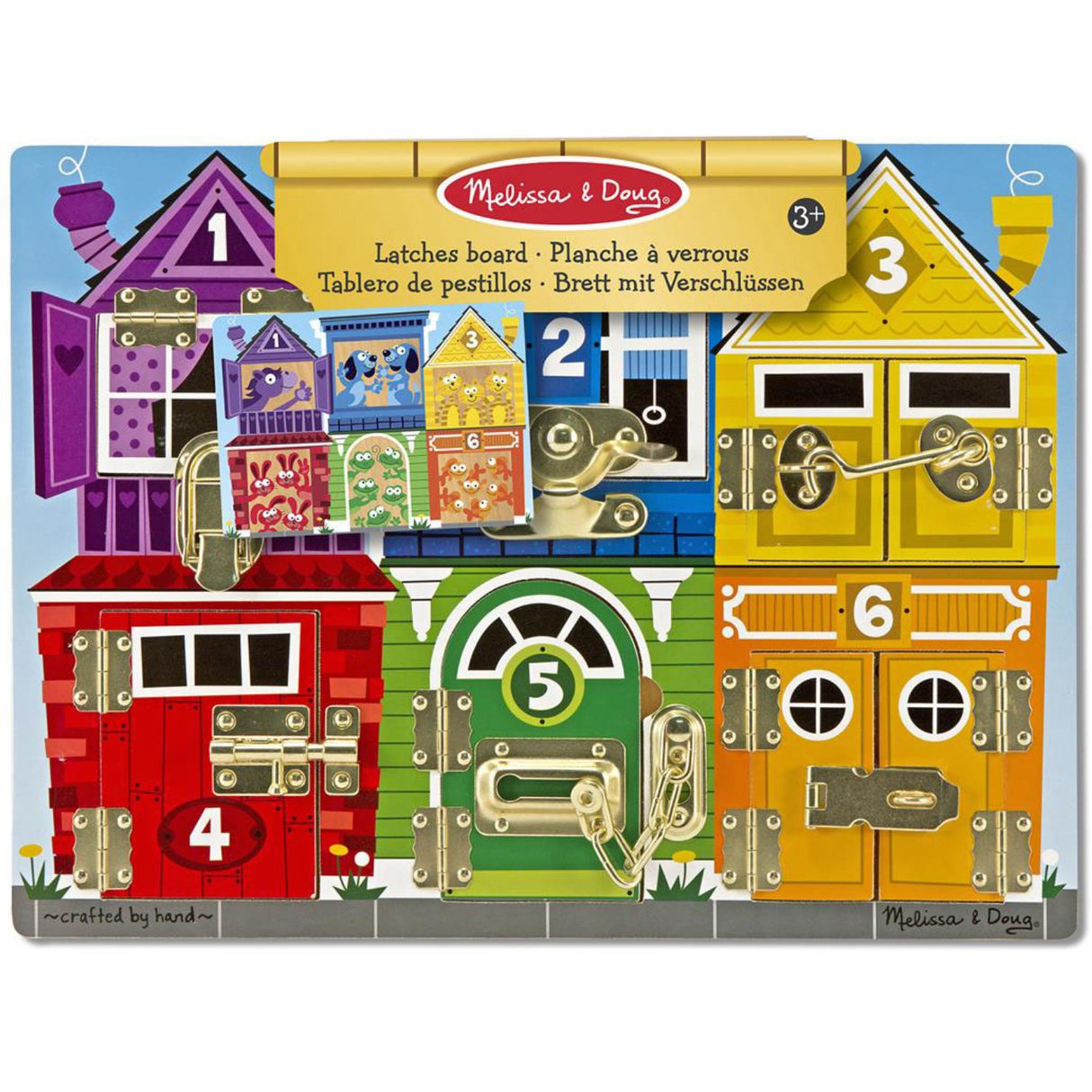 Melissa & Doug Multifarvet Activity Board Latches