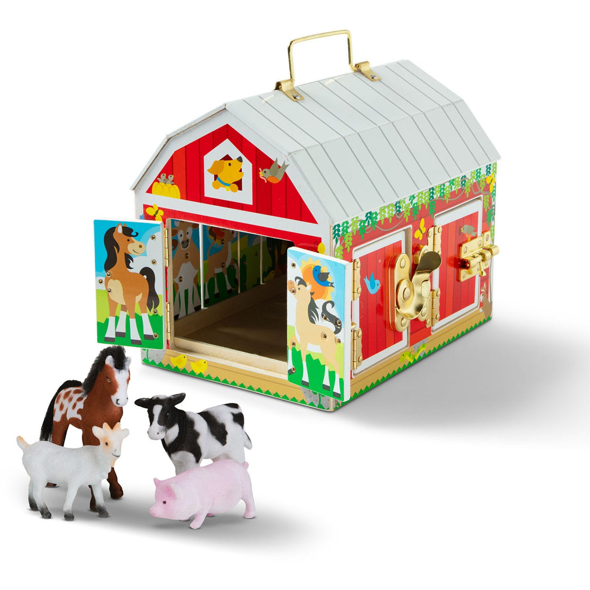 Melissa & Doug Multifarvet Activity Toy Lade I Wood With Hængsler