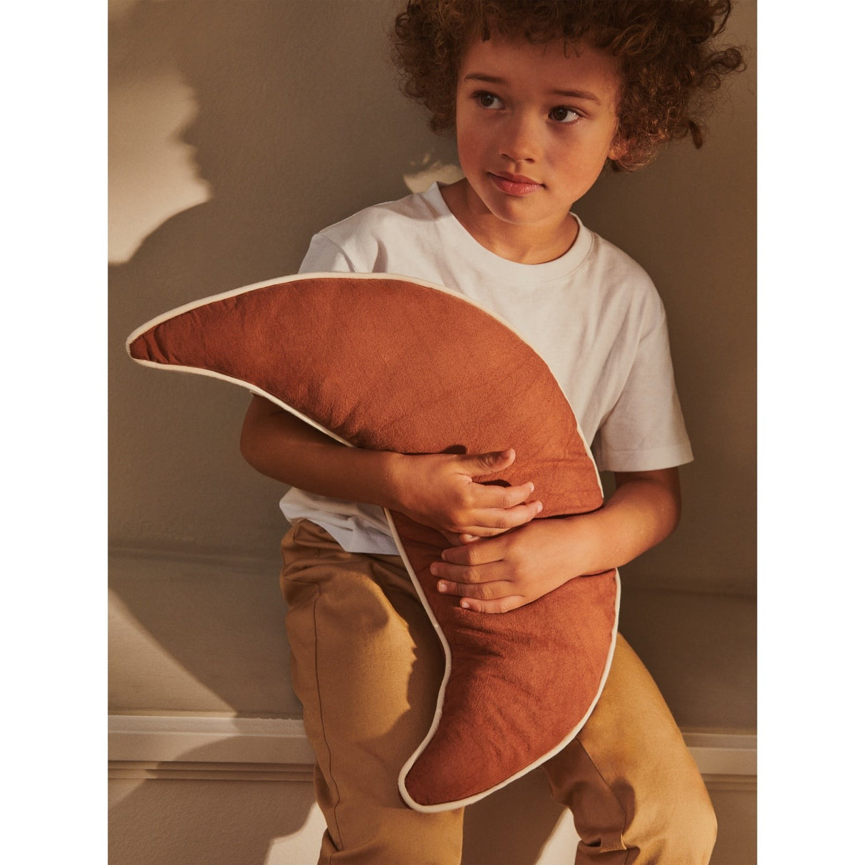 Ferm Living Brown Clay Moon Cushion