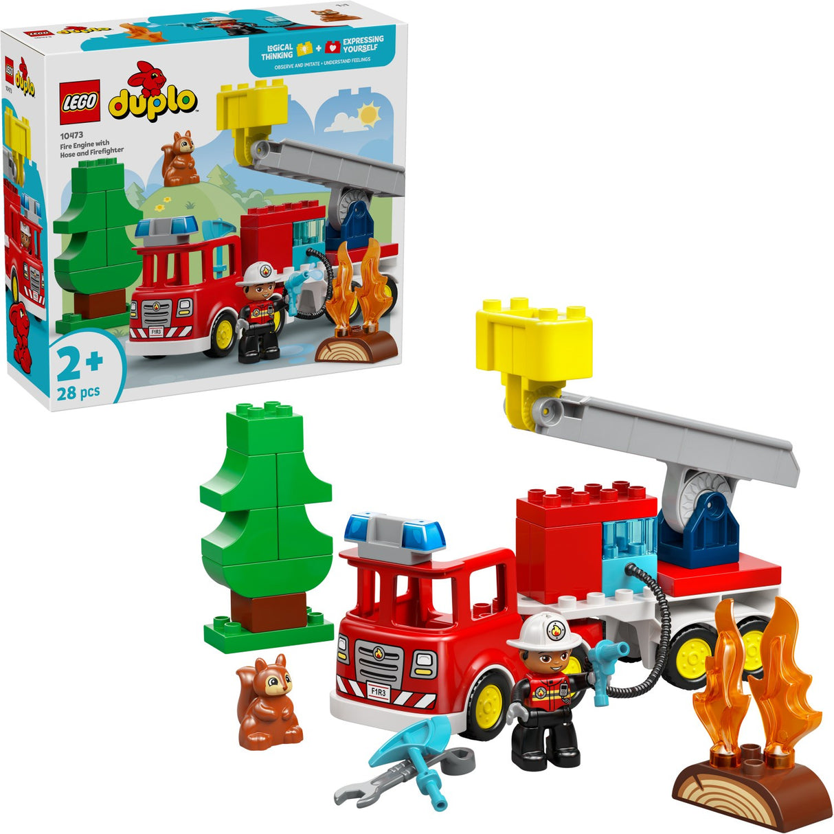 LEGO® DUPLO Town Brandbil Med Slange And Brandmand 10473