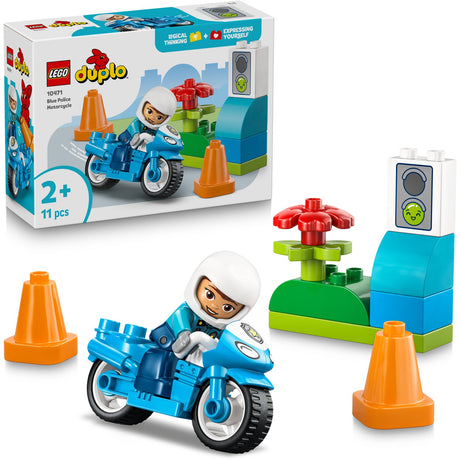 LEGO® DUPLO Town Blå Politimotorcykel 10471