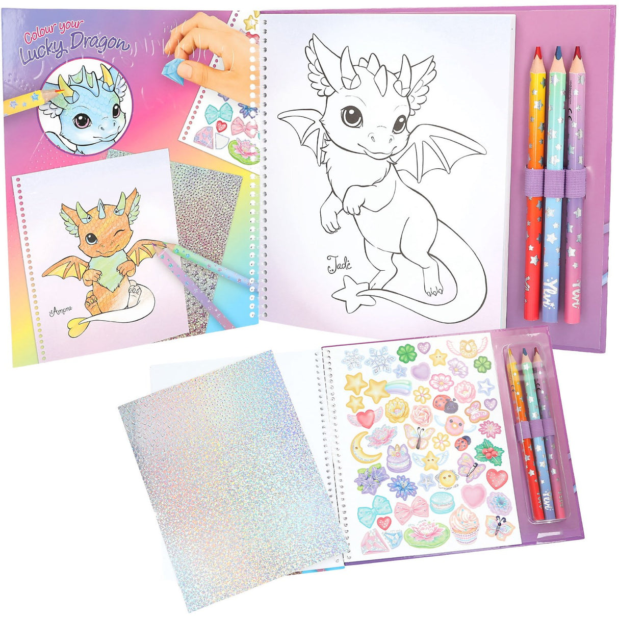 Ylvi Lucky Dragon Colouring Book
