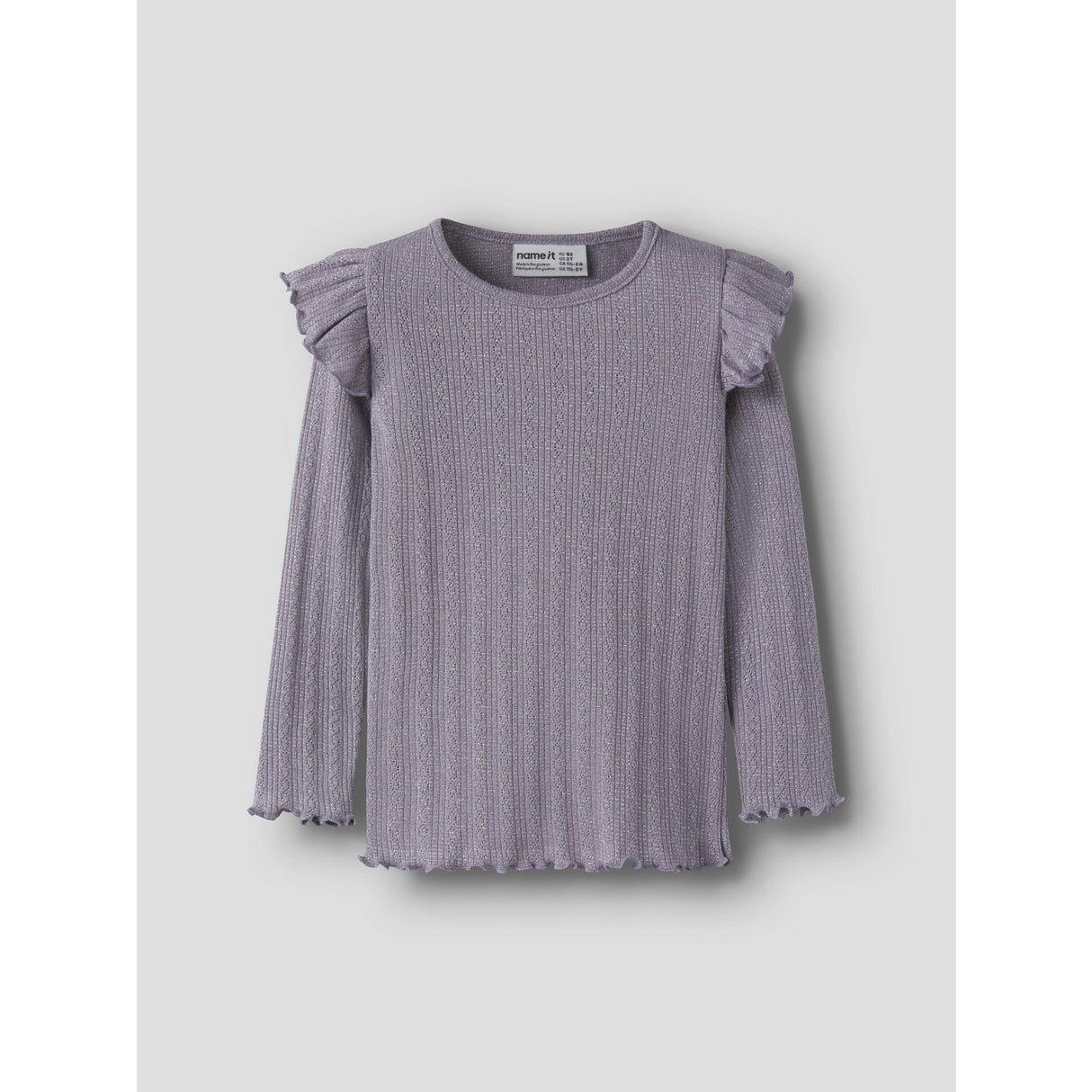 Name It Lavender Gray Melange Nmfblitta Ls Slim Top