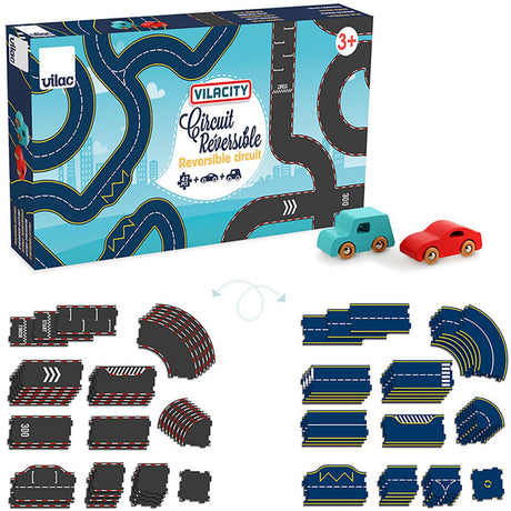 Vilac Vilacity 42-piece reversible racetrack